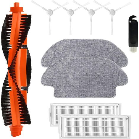 10 accessori per aspirapolvere robot, spazzole per la pulizia della polvere dell'aspirapolvere, kit di accessori di ricambio per aspirapolvere robot compatibile con robot Xiaomi (1/4)