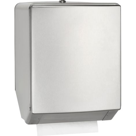 MEDICLINICS DT0208ACS Dispensador de Papel Toalla Semi Automático en Acero Inox AISI 304 Acabado Satinado - ref: DT0208ACS (1/2)