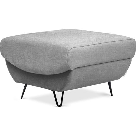 Pouf en tissu ZURIK – Élégance et praticité-Gris souris (1/5)