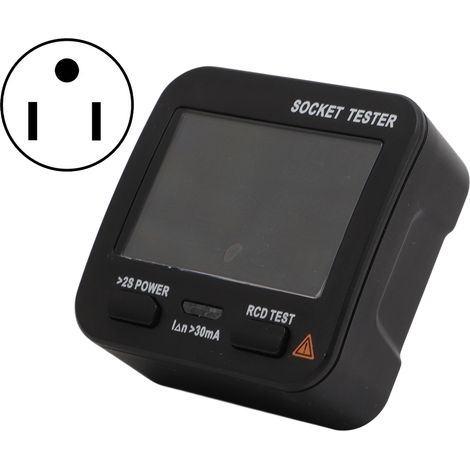 Testeur de Prise Écran Couleur Intelligent, Détection Précise de Pannes de Courant pour Usage Domestique et Industriel, Prise US (1/5)