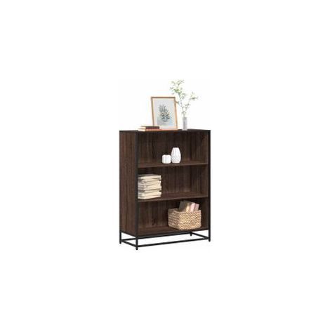 Bibliothèque chêne marron 80,5x35x107,5 bois d'ingénierie (1/5)