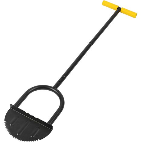 Outil de Bordure de Pelouse, Coupe Bordure de Jardin en Dents de Scie Demi Lune avec Long Manche en Acier Au Carbone, Outil de Bordure Manuel pour Aménagement Paysager (1/5)