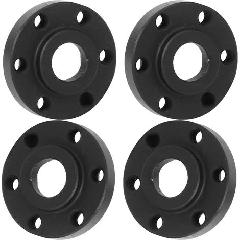 4 Adaptateurs Hexagonaux Noirs pour Jantes 1.9/2.2 Pouces, Compatibles SCX10 et Véhicules RC Crawler 1/10, 8mm (1/5)