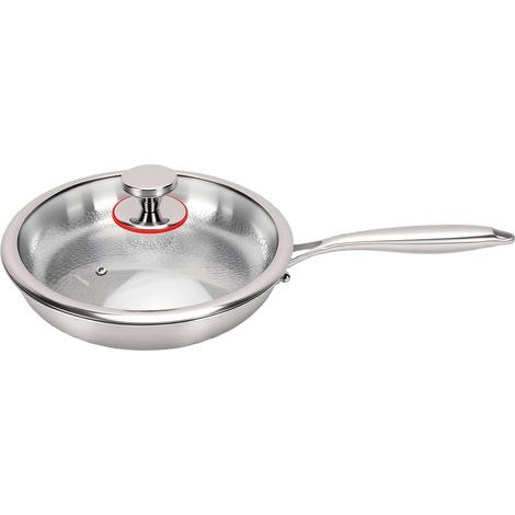 Antihaftbeschichtete Bratpfanne aus Edelstahl 304, 28 cm (11,02 Zoll), mit Deckel (1/5)
