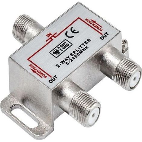 FPLUS repartidor 2 vias splitt , Distribuidor de television 2 salidas

Distribuidor de television Splitter 2 salidas.

De 1 entrada a 2 salidas de 5 a 2050MHz.

Terrestre y satélit
