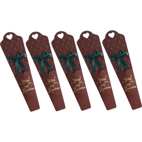 5Pcs Paquet d'Emballage pour Fleurs en Papier Cœur Pratique pour Emballage de Bouquets Fleurs à Usage Commercial (1/5)