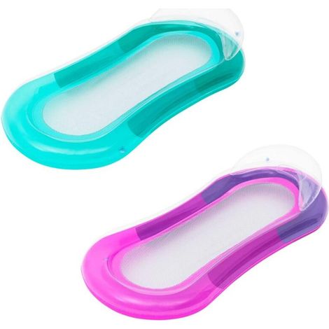 JSSEVN - Matelas gonflable de piscine 1,88 m – 2 chambres à air – Vinyle très résistant – Appui-têtes confortable – Poids max 90 kg (1/5)