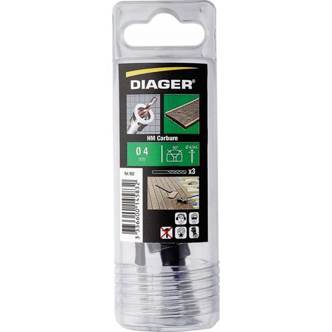 Scheda con 3 punte Ø4 mm DIAGER - 170x35x30mm - 911D04