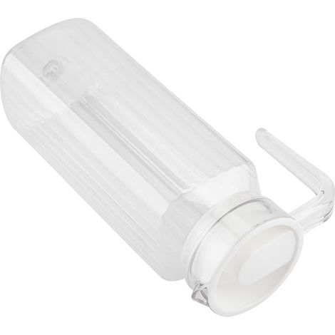 1100 ml Saftflasche aus transparentem Acryl mit Streifenmuster und Deckel, ideal für Bar oder Zuhause (1/5)