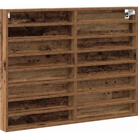Maison Exclusive - Vitrine mit Regal Altholz 100 x 8,5 x 75 cm Ho