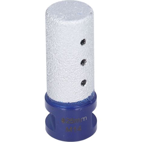 Fraise diamantée à doigt pour brasage sous vide, filetage M14, pour porcelaine et céramique dure, 25 mm (1/5)