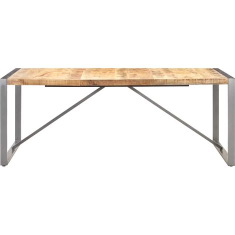 Maison Exclusive - Table Ă manger 200x100x75 cm Bois de manguier massif brut (1/5)
