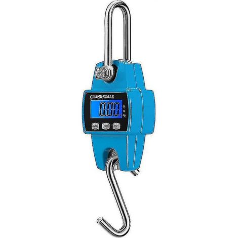 Balance électronique à crochet 300 kg/50 g, balance numérique suspendue, mini-balance de levage industrielle, idéale pour les bagages, la pisciculture et la chasse, bleue.-AquaForge (1/3)