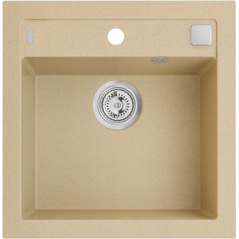 Alveus Formic - Lavello in granito 52x51 cm, con comando dello scarico, beige 1107889