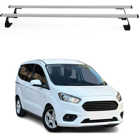 OMAC Heavy Duty Dachträger Querträger kompatibel mit Ford Transit Courier I 2014-2023 – 2 Stangen – Stahl Silber (1/5)