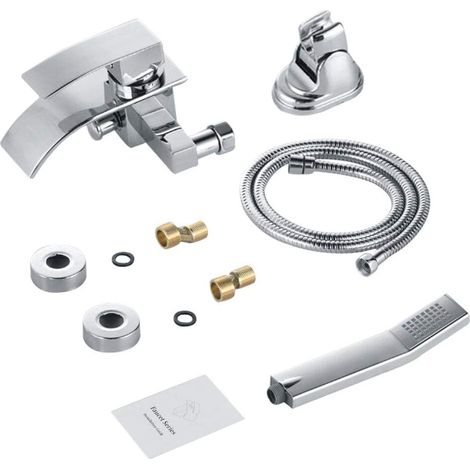 Ensemble de douche robinet de baignoire cascade avec douchette (une poignée) (1/5)