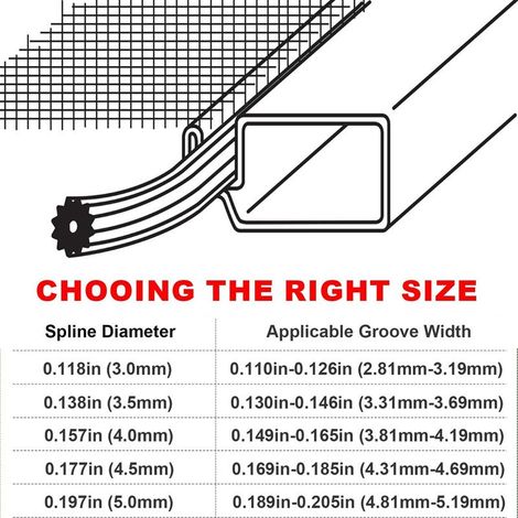 Gummischlauch für Moskitonetze, 30 m Durchmesser, 3,0 mm Durchmesser, Ersatzteil (Ø3,0 mm x 30 m) (1/5)