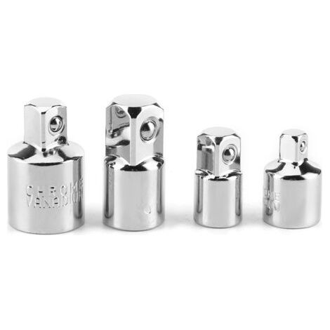 DEESSE SHOP-4 pièces 1/4in 3/8in 1/2in clé électrique manchon adaptateur convertisseur Chrome Vanadium acier prise d'entraînement Joint (galvanoplastie). (1/5)