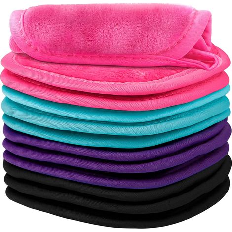 Lot de 12 lingettes démaquillantes réutilisables pour enlever instantanément la saleté juste l eau 12 virgule 7 x 12 virgule 7 cm (1/4)