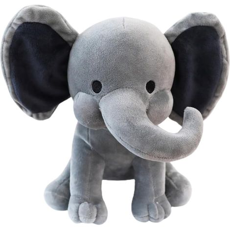 Peluche éléphant de 25 cm, Bébé éléphant en peluche, Doux nounours éléphant en peluche, Animal en peluche, Peluche animée mignonne, Cadeau d'anniversaire pour filles (1/5)
