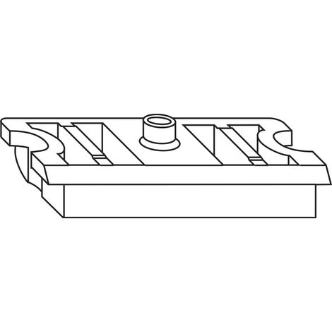 Roto NT/NX Auflauf für Stulpmontage, Falzluft 12mm Fensterbeschlag, Kunststoff grau (1/2)
