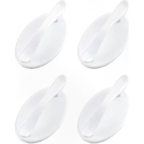 Poignées de porte auto-adhésives pour fenêtres, placards, tiroirs, réfrigérateur, vitres, abattants de toilettes - Lot de 4 poignées de meubles en plastique (1/5)