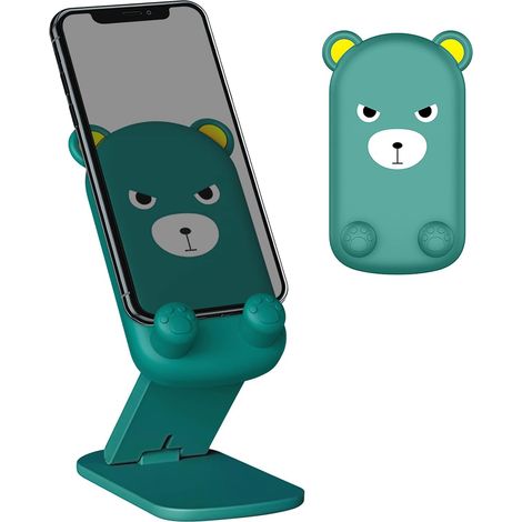 Support pour téléphone portable, entièrement pliable et réglable, compatible avec téléphones, iPad Mini, tablettes (4-10"), tous les téléphones (Gree