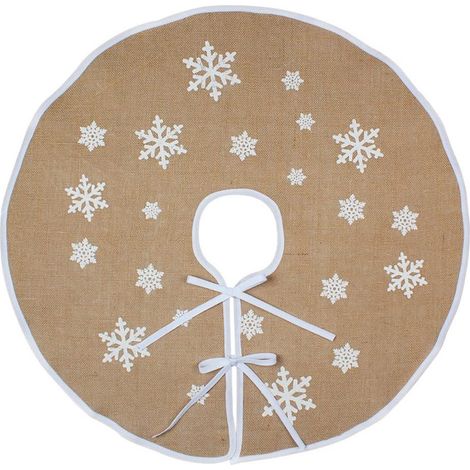 Décorations de Nol Jupe de sapin de Nol toile de jute 75cm (kaki) 1 pièces (1/3)