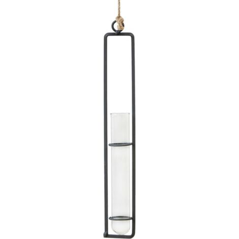 Homoyoyo Pot de fleurs suspendu en métal avec corde jute pour la décoration maison ou du bureau (1/5)
