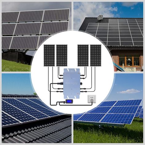 1200W Micro Onduleur Solaire Étanche IP65 Plage Écran LCD Contrôle Numérique MPPT Intégré Panneau Solaire Micro-onduleur Solaire pour Domaine Résidentiel Commercial (1/5)