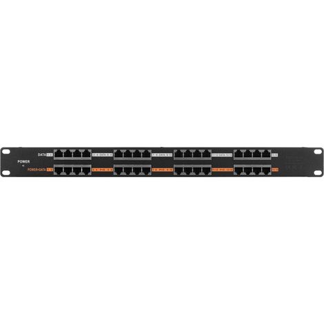 Inyector PoE Extralink 16 Puertos 16x 100Mb/s RJ45, Montaje en Rack (1/3)
