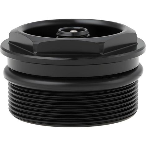 Fork Valve Nut Air Cap Compatible with 28.8mm and 31mm Forks, 28.8x1.0 and 30.4x1.0 Pitch, Black Aluminum Alloy (1/5)