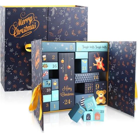 Boîte cadeau en carton pour le compte à rebours de Noël - Calendrier de l'Avent DIY sans contenu - Calendrier de l'Avent boîte 24 pièces (1/5)