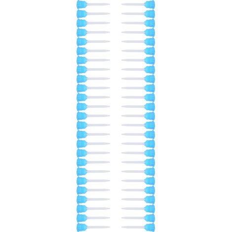 50 embouts mélangeurs époxy pour pistolet applicateur de colle, résine dentaire, accessoire, bleu, rapport 1:1 (1/5)