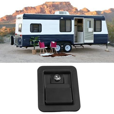 Serrure de Porte en Acier Inoxydable avec 2 Clés pour Remorques, Camping-Cars et Camions (1/5)