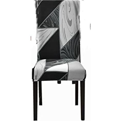 (noire)housse De Chaise Salle Manger Extensible Housse De Chaise Universelle Lavables,couverture De Chaise Facile Nettoyer Pour Dcor Salle Mang (1/5)