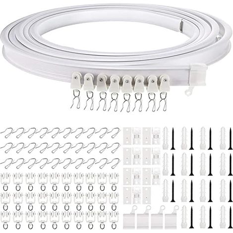 Filiyano-Rail de plafond flexible de 1 à 5 mètres pour rideaux, rail de plafond flexible pour rideaux 3M (1/5)
