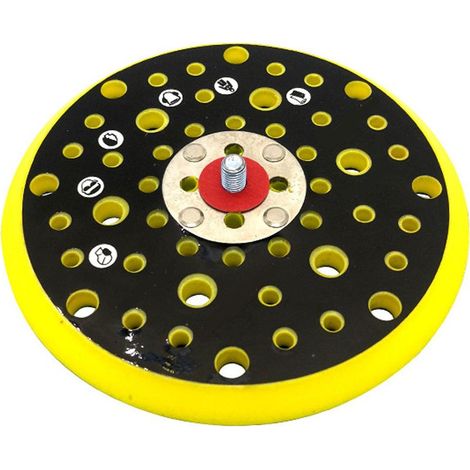 6 Inch Sander Plate, Sanding Plate, 150mm Sanding Base, 52 Holes Compatible with Mirka Ceros Deros 5/16 Thread for Polishing Grinding (1/5)