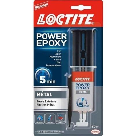 Colle Époxy Métal - 25 ml - Réparation Fuites Conduites Eau - Multi-matériaux Bois Pierre Verre Plastique - 1 Pièce