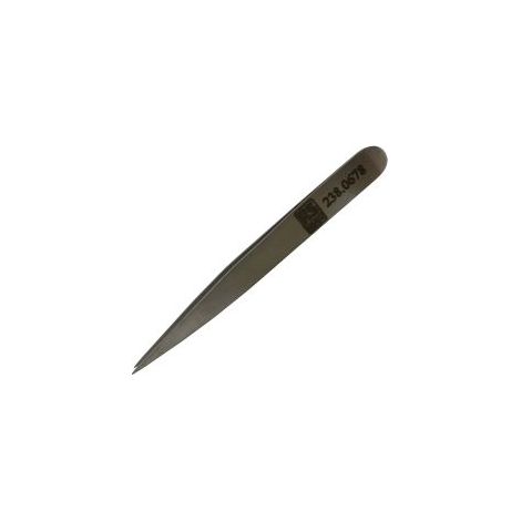 Brucelles de précision RS PRO 0C9SA pointe Plat, Fin en acier austénitique à faible de teneur en carbone, L. 90 mm ( Prix pour 1 )