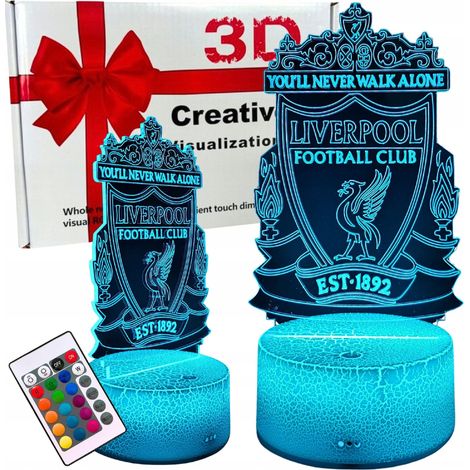 Lámpara de escritorio infantil 3D con 16 LED del Liverpool FC Anfield + mando a distancia (1/5)