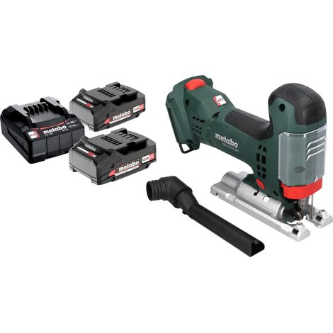 Metabo STA 18 LTX 100 Scie sauteuse sans fil 18 V 100 mm Brushless + 2x batterie 2,0 Ah + chargeur