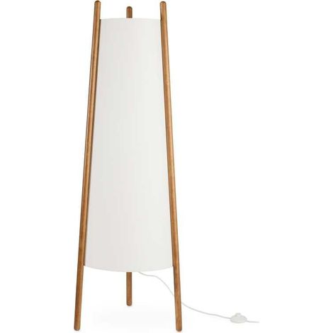LEDS C4 Woody Lampadaire Trépied Bois de Chêne, Beige E27 (1/4)