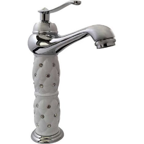 BRILLANTINI WASCHBECKENARMATUR EINLOCHBADEZIMMERBATTERIE SILBER HOHER AUSLAUF 52156 (1/3)