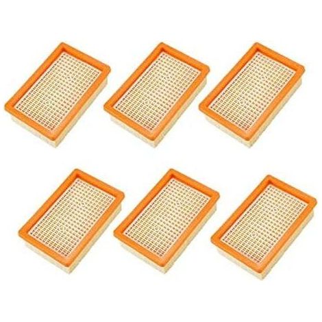 Lot de 6 Filtres pour Aspirateur Karcher MV4 MV5 MV6 WD4 WD5 WD6, PièCes de Rechange Filtre HéPatique (1/5)