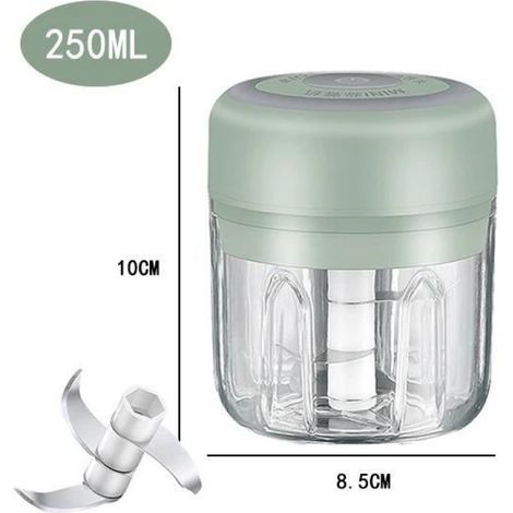 Broyeur électrique sans fil Gar1995Crusher,hachoir portable,vidéo de charge,presse-purée pour chili et légumes- 105-Green250ml
