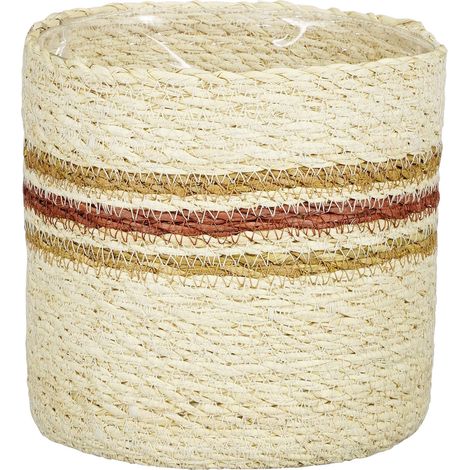 Mica Übertopf Korb Jameson Ø 18 x 18 cm Seegras gelb Topf