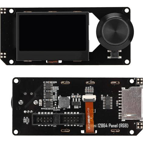 Zubehör für den MKS Mini12864 3D-Drucker: Marlin DIY-kompatibler LCD-Bildschirm mit SD-Karte (schwarz auf RGB-Hintergrund) (1/5)