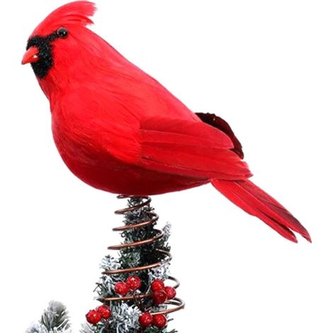 Sommet D'Arbre De Noël - Plume De Paon Artificielle - Décor Pour Arbre Intérieur - 30 Cm - Bleu - 1 Pièce (1/5)