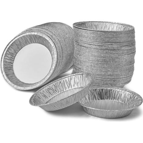 Lot de 100 Moules à Tartelette en Aluminium 80ml, Cuisson Four, Congélation, Fêtes et Buffets